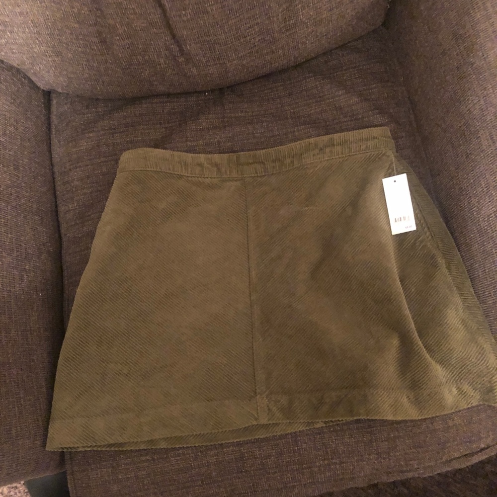 Nordstroms DARK OLIVE CORDUROY SKIRT